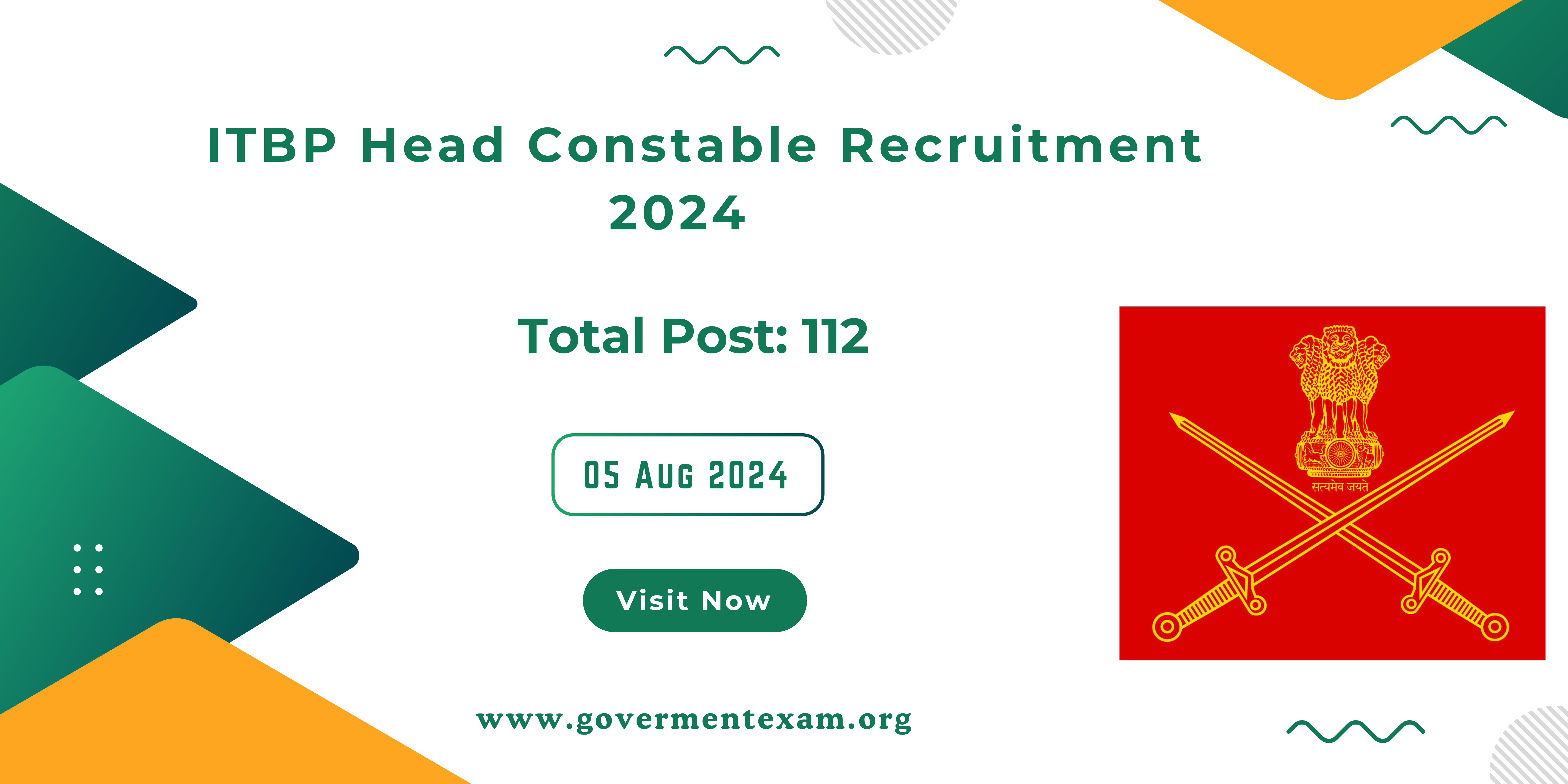 ITBP Head Constable Recruitment 2024: Apply Online Now (112 Posts)